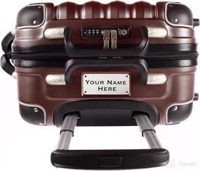 img 3 attached to VinGardeValise - Piccolo 01 Personalized Luggage Nameplate: 5 Bottle Capacity with Clothing - Carry-on Size (Empty of Wine) - Burgundy All Purpose Wine Travel Suitcase