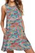 women's summer casual t-shirt dress with round neckline - versatile beach cover-up and plain tank dress by bishuige logo