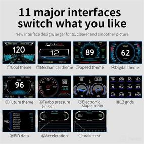 img 1 attached to 🚗 ACECAR Универсальный автомобильный HUD(DIGITAL OBD2) дисплей - Скоростной спидометр | Скорость (MPH), Tachometer, Функция диагностики и улучшения | ЖК дисплей | Совместимость с большинством автомобилей после 2008 года.