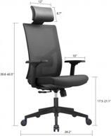 adjustable mesh office chair with lumbar support, orange and ergonomic design with adjustable armrests and headrest logo