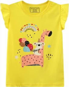 img 1 attached to Girls' Tees Short Sleeve T-Shirt Cotton Casual Unicorn Graphic Summer Crewneck Jersey Tunic T-Shirts Tops Clothing Packs Sets