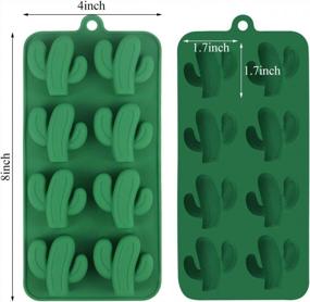 img 3 attached to BUSOHA 2 Pack Cactus Ice Cube Tray, Cacti Silicone Mold For Chocolate, Candy, Cookie, Fondant, Gummy, Jello, Baking, Candle, Cupcake Topper Hawaiian Tropical Rainforest Themed Party Decoration
