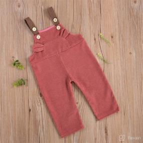 img 3 attached to 👖 Unisex Corduroy Overalls with Solid Suspender Bib - Trendy One Piece Strap Jumpsuit for Fall/Winter Outfit