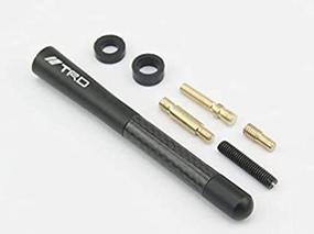 img 4 attached to 📻 TRD Black Carbon Fiber Radio Antenna Mast 4.7" 12cm – Universal Fit for Toyota Vehicles | Screw On Type, Ship From USA - 1-pc Set