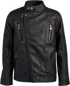 img 4 attached to 🧥 Boys' URBAN REPUBLIC Leather Motorcycle Jacket - Jackets & Coats for Kids