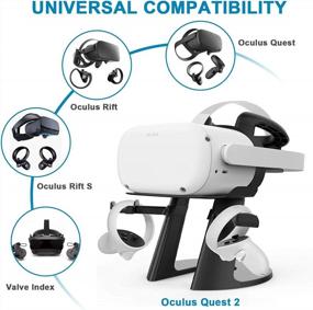 img 3 attached to VR Stand With Controller Holder And Headset Display Mount For Oculus Quest 2, Rift S, Quest, Rift - BEJOY 2021 Black