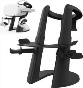 img 4 attached to VR Stand With Controller Holder And Headset Display Mount For Oculus Quest 2, Rift S, Quest, Rift - BEJOY 2021 Black