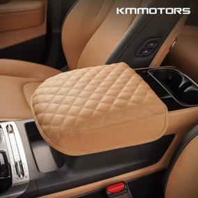 img 4 attached to 🛡️ KMMOTORS Carnival KA4 2021-2022 Center Console Cover: Armrest Cushion, Protector, Accessories (Saddle Brown)