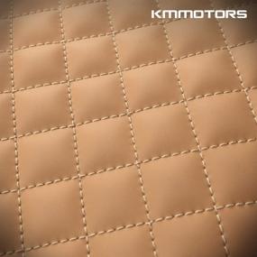 img 2 attached to 🛡️ KMMOTORS Carnival KA4 2021-2022 Center Console Cover: Armrest Cushion, Protector, Accessories (Saddle Brown)