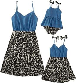 img 4 attached to 👗 Mumetaz Sleeveless Girls' Dresses - Stylish Printed Clothing for Matching Outfits