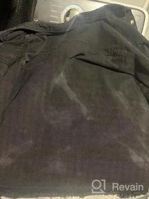 img 6 attached to Свободная джинсовая куртка для женщин - Джинсовая куртка на пуговицах с потрепанными краями и рваными краями из LookbookStore