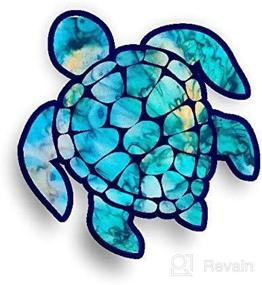 img 2 attached to 🐢 Ocean-Themed Cyan Dream Sea Turtle Decal/Sticker for Vinyl Junkie Graphics