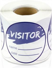 img 3 attached to Efficient Visitor Tracking With 300 Labels Per Roll - Blue Round Name / Date Labels For Name Tag Badge Identification ID Stickers