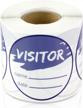 efficient visitor tracking with 300 labels per roll - blue round name / date labels for name tag badge identification id stickers logo