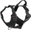 elite-black mobility vest with handle and chest protector for large dogs - icefang tactical dog harness with padded y front, 5-point adjustable, and no-pull leash attachment (pack of 1) logo