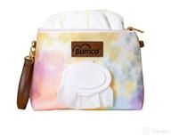 👶 baby bumco diaper clutch bag: water resistant, lightweight, refillable wipes dispenser, portable changing kit (tie dye) - perfect for on-the-go parenting! logo