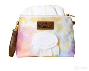 img 4 attached to 👶 Baby Bumco Diaper Clutch Bag: Water Resistant, Lightweight, Refillable Wipes Dispenser, Portable Changing Kit (Tie Dye) - Perfect for On-The-Go Parenting!