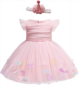 img 4 attached to Enchanting Lace Party Dress For Baby Girls - Perfect For Weddings, Birthdays And Formal Events