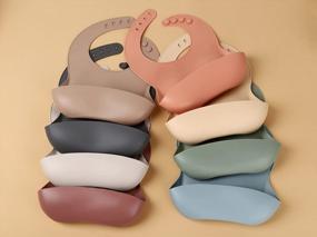 img 2 attached to BPA Free Silicone Baby Bibs With Food Catcher Pocket - Socub Comfortable Waterproof For Babies & Toddlers