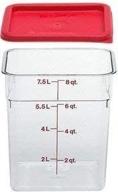 🔲 8 quart square polycarbonate food storage container with lid - cambro camwear логотип