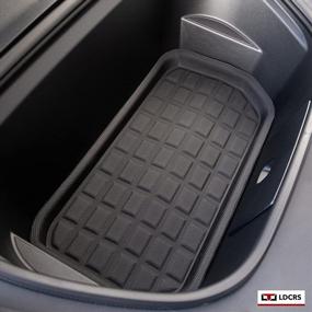 img 2 attached to 🚗 LDCRS Tesla Model Y Trunk Mats 2022-2021: All Weather Front Trunk & Premium 3D Waterproof Rear Trunk Mats - Heavy Duty Non Slip Liners