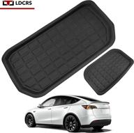 🚗 ldcrs tesla model y trunk mats 2022-2021: all weather front trunk & premium 3d waterproof rear trunk mats - heavy duty non slip liners logo