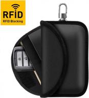tuulin faraday bag - 2 pack rfid key fob protector pouch для автомобильного ключа без ключа, маленькая клетка фарадея с защитой от кражи и технологией блокировки электромагнитных полей логотип