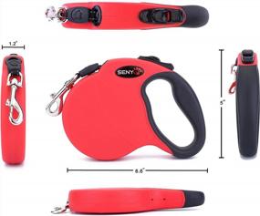 img 1 attached to 16.5Ft Retractable Dog Leash - Durable Eco-Friendly Pet Walking For Dogs Up To 100 Pounds (Red)