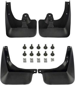 img 4 attached to 🚗 A-Premium Splash Guards Mud Flaps Replacement for BMW X3 2006-2010 (4-Piece Set), Compatible with Running Board - Front and Rear Mudflaps