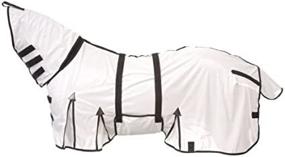 img 1 attached to 🐴 CHALLENGER 64-inch Horse Mesh Summer Sheet with Spring Airflow Neck in White - Product Code 73129