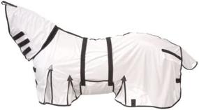 img 3 attached to 🐴 CHALLENGER 64-inch Horse Mesh Summer Sheet with Spring Airflow Neck in White - Product Code 73129