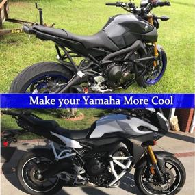 img 1 attached to 🏍️ USA Motorcycle Crash Bar for Yamaha MT-09 FZ-09 XSR900 Tracer 900 - Steel Engine Guard Bumper for Fuel Tank Protection (Black)