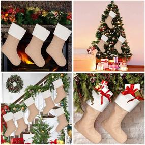img 2 attached to 6 Pack DIY Burlap Xmas Fireplace Hanging Stockings - Perfect For Christmas Home Decor & Party Decorations | CGBOOM
