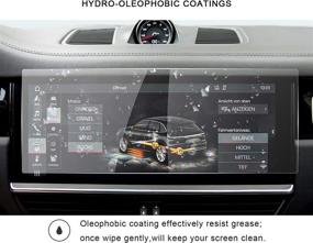 img 3 attached to 📱 Porsche Cayenne 12.3-Inch Display Navigation Screen Protector 2019-2021 - R RUIYA HD Clear TEMPERED GLASS Screen Guard Shield for Extreme Clarity and Scratch Resistance