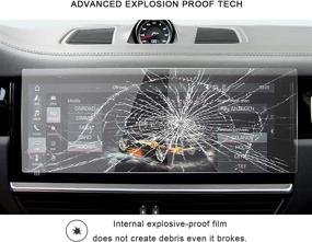 img 2 attached to 📱 Porsche Cayenne 12.3-Inch Display Navigation Screen Protector 2019-2021 - R RUIYA HD Clear TEMPERED GLASS Screen Guard Shield for Extreme Clarity and Scratch Resistance