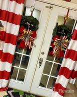 img 1 attached to Red And White Stripe Room Darkening Window Curtains With Grommet Top - Set Of 2 Panels, Each 52"X84" - DriftAway Mia Stripe Collection review by Christopher Kumar