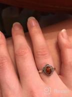 img 1 attached to 💍 Exquisite Ian and Valeri Co. Amber Sterling Silver Victorian Style Small Oval Ring: Timeless Elegance for All Occasions review by James Murphy