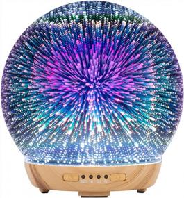 img 4 attached to Enhance Your Home And Office With COOSA 3D Glass Aromatherapy Diffuser - 250Ml Cool Mist Humidifier With Timer, LED Colors And Auto Shut-Off