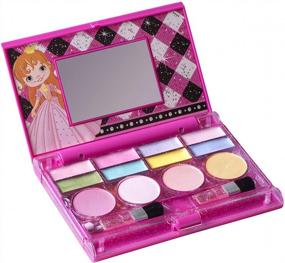 img 3 attached to Get Ready To Rule With Playkidz My First Princess Makeup Chest – The Ultimate Deluxe Cosmetic And Real Makeup Palette For Girls With Washable Features And An In-Built Mirror