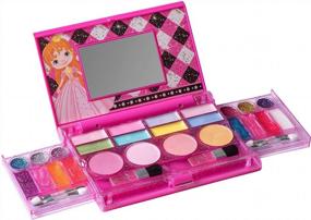 img 4 attached to Get Ready To Rule With Playkidz My First Princess Makeup Chest – The Ultimate Deluxe Cosmetic And Real Makeup Palette For Girls With Washable Features And An In-Built Mirror
