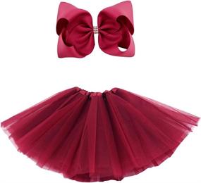 img 3 attached to BGFKS Layered Hairbow Hairties: Perfect 🎀 Accessories for Girls' Clothing, Skirts & Skorts