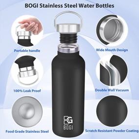 img 2 attached to BOGI 20Oz Insulated Stainless Steel Water Bottle With Straw & Leakproof Straw Lid - BPA-Free, Ideal For Fitness, Outdoor Sports, Camping, And More - Keep Your Drinks Hot Or Cold