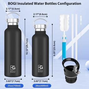 img 3 attached to BOGI 20Oz Insulated Stainless Steel Water Bottle With Straw & Leakproof Straw Lid - BPA-Free, Ideal For Fitness, Outdoor Sports, Camping, And More - Keep Your Drinks Hot Or Cold
