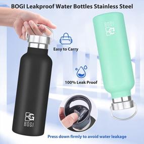 img 1 attached to BOGI 20Oz Insulated Stainless Steel Water Bottle With Straw & Leakproof Straw Lid - BPA-Free, Ideal For Fitness, Outdoor Sports, Camping, And More - Keep Your Drinks Hot Or Cold