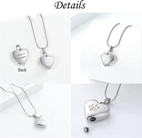 img 2 attached to 🐾 Cherish Your Beloved Pet Forever: Pet Cremation Jewelry Pendant with Paw Print Design