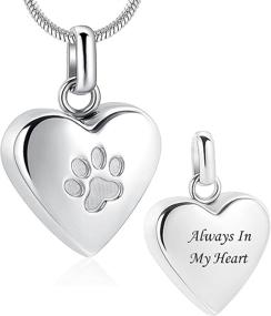 img 4 attached to 🐾 Cherish Your Beloved Pet Forever: Pet Cremation Jewelry Pendant with Paw Print Design