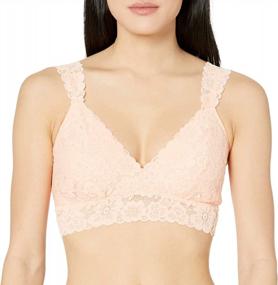 img 4 attached to Amazon Brand - Mae Women'S Lace V-Neck Bralette (For A-C Cups)