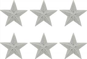 img 1 attached to CVHOMEDECO. Country Rustic Antique Vintage Gifts Metal Barn Star Wall/Door Decor, 5-1/2 Inch, Set Of 6
