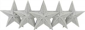img 2 attached to CVHOMEDECO. Country Rustic Antique Vintage Gifts Metal Barn Star Wall/Door Decor, 5-1/2 Inch, Set Of 6