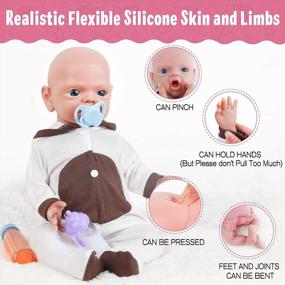 img 1 attached to Lifelike Vollence Silicone Baby Doll - Reborn Newborn Girl With Realistic Features And Full Body Silicone Material